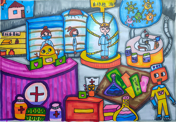 1725011509115278.jpg 小圖《未來醫(yī)院》職工宋春艷之女蘇奕涵繪畫作品.jpg